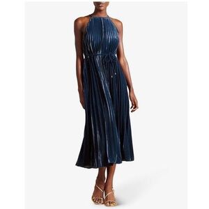 Ted Baker Halter Ribbed Velvet Dress - Size 1